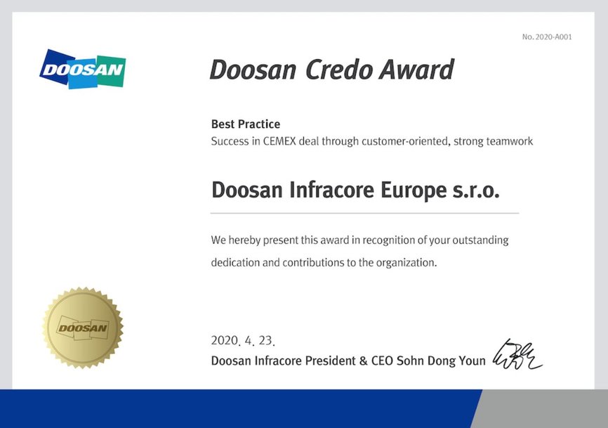DIEU won the Doosan Credo Award in 2020